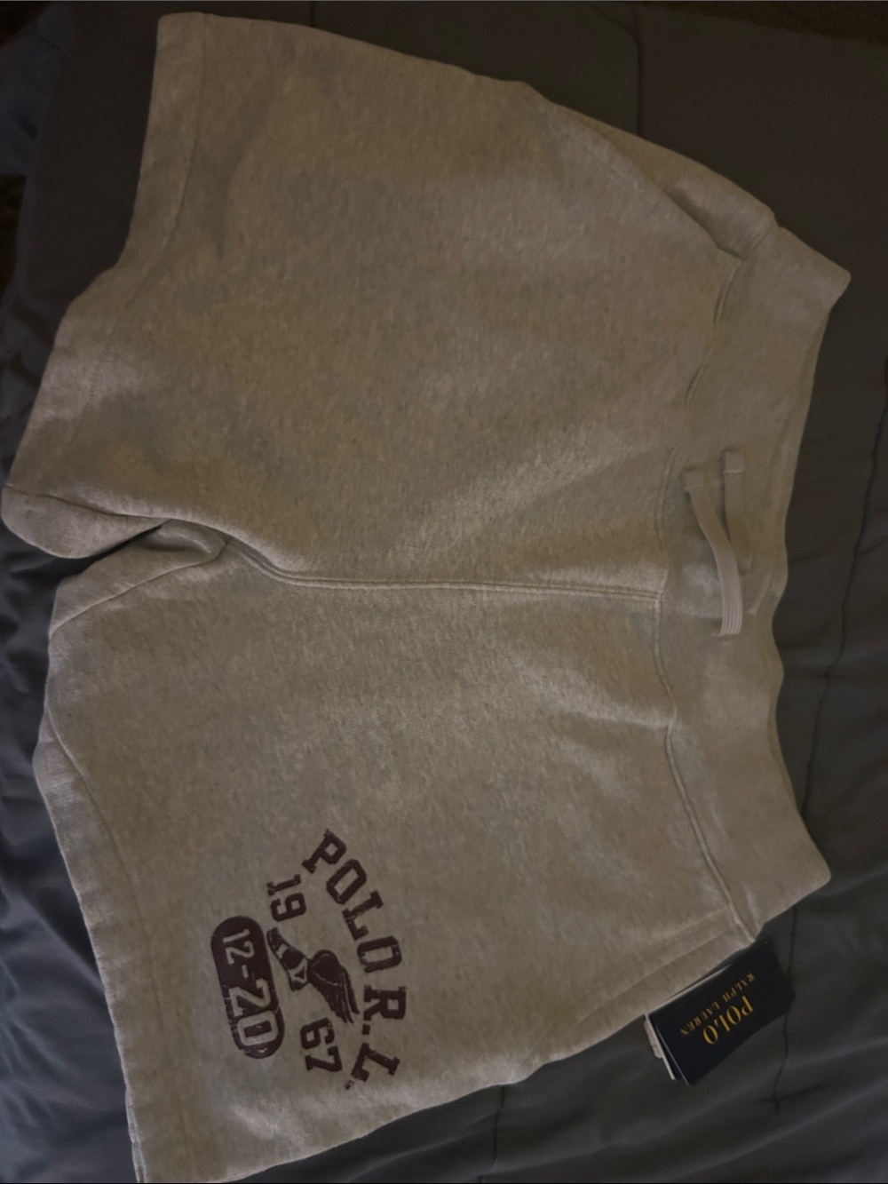 Polo by Ralph Lauren Gray Athletic Shorts with Maroon Logo